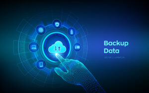 backup-storage-data-business-data-online-cloud-backup-internet-technology-business-concept-online-connection-data-base-robotic-hand-touching-digital-interface-illustration-vector