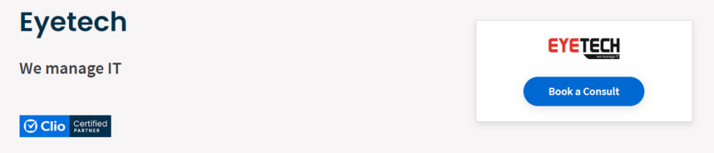 Eyetech - Clio Certified Partner