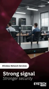 Team Using Devices in a Modern Workspace
