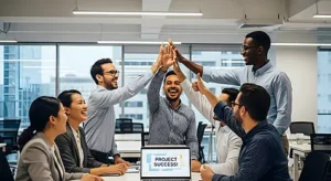 team-celebrating-project-success